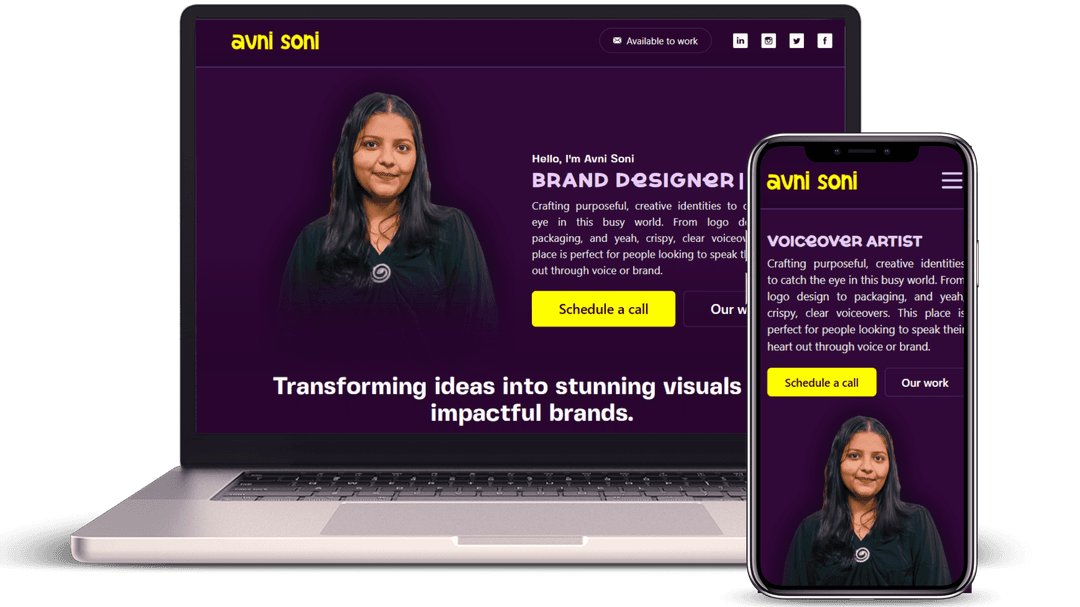 Portfolio Website (Avni Soni)