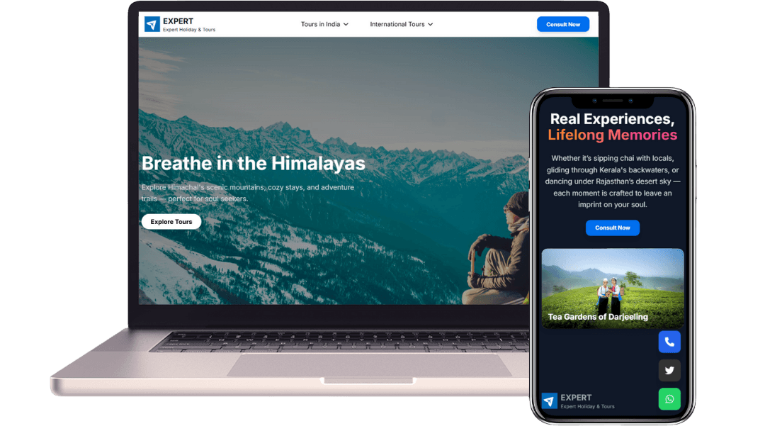 Travel Website (Expert Holiday & Tours)
